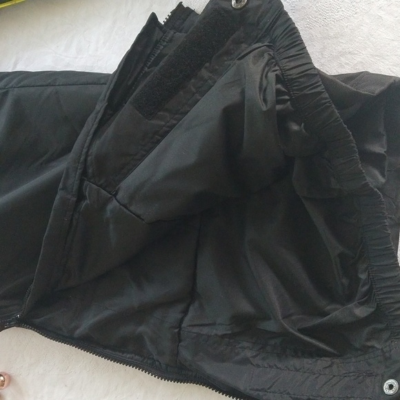 Split rail outdoors skiing hiking snow gear black pants xl zip Velcro snaps - Picture 3 of 13